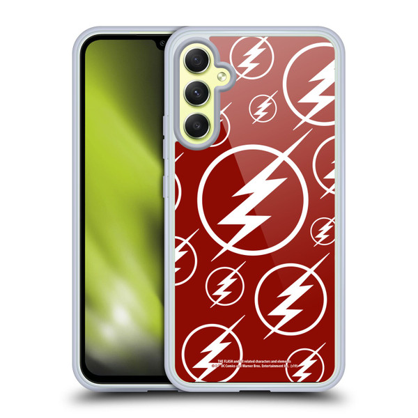 The Flash TV Series Logos Pattern Soft Gel Case for Samsung Galaxy A34 5G