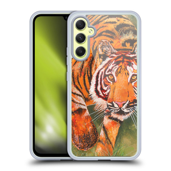 Graeme Stevenson Assorted Designs Tiger 1 Soft Gel Case for Samsung Galaxy A34 5G