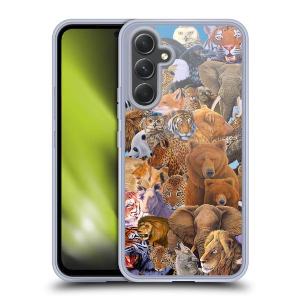 Graeme Stevenson Wildlife Animals Soft Gel Case for Samsung Galaxy A54 5G