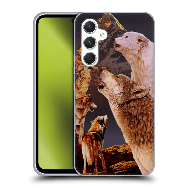 Graeme Stevenson Wildlife Wolves 2 Soft Gel Case for Samsung Galaxy A54 5G
