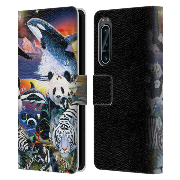 Graeme Stevenson Assorted Designs Animals Leather Book Wallet Case Cover For Sony Xperia 5 IV