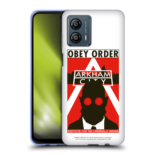 Batman Arkham City Graphics Hugo Strange Obey Order Soft Gel Case for Motorola Moto G53 5G