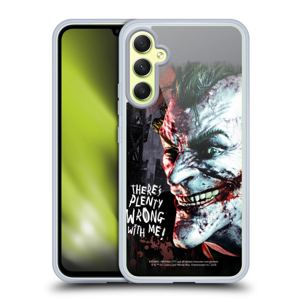 Batman Arkham City Graphics Joker Wrong With Me Soft Gel Case for Samsung Galaxy A34 5G