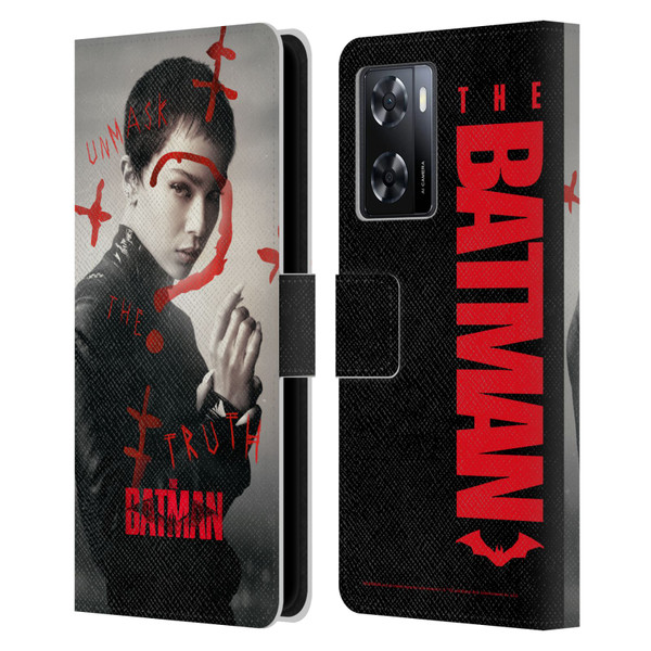 The Batman Posters Catwoman Unmask The Truth Leather Book Wallet Case Cover For OPPO A57s