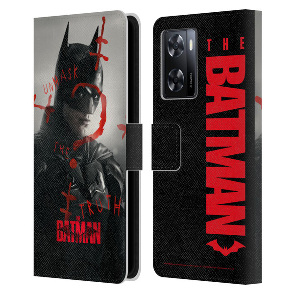The Batman Posters Unmask The Truth Leather Book Wallet Case Cover For OPPO A57s