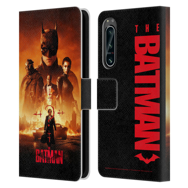 The Batman Posters Group Leather Book Wallet Case Cover For Sony Xperia 5 IV