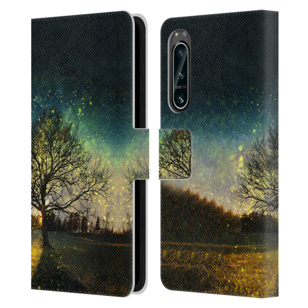 Patrik Lovrin Dreams Vs Reality Magical Fireflies Dreamy Leather Book Wallet Case Cover For Sony Xperia 5 IV