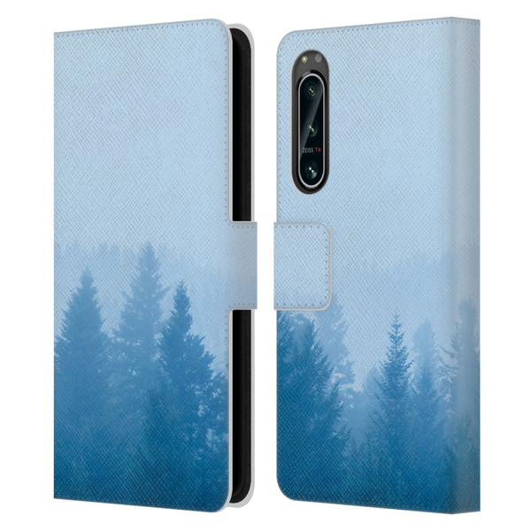 Patrik Lovrin Magical Foggy Landscape Fog Over Forest Leather Book Wallet Case Cover For Sony Xperia 5 IV