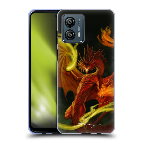 Piya Wannachaiwong Dragons Of Fire Magical Soft Gel Case for Motorola Moto G53 5G