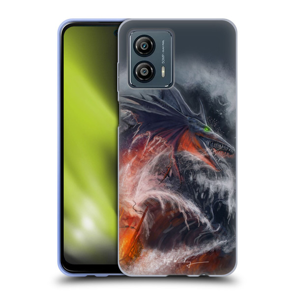 Piya Wannachaiwong Dragons Of Sea And Storms Sea Fire Dragon Soft Gel Case for Motorola Moto G53 5G