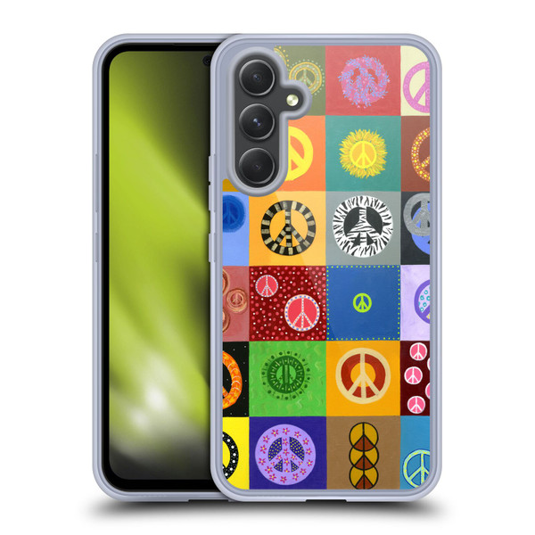 Suzan Lind Colours & Patterns Peace Quilt Soft Gel Case for Samsung Galaxy A54 5G