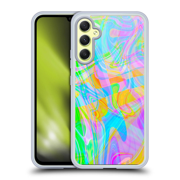 Suzan Lind Marble Abstract Rainbow Soft Gel Case for Samsung Galaxy A34 5G