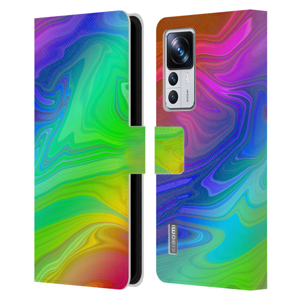 Suzan Lind Marble Rainbow Leather Book Wallet Case Cover For Xiaomi 12T Pro