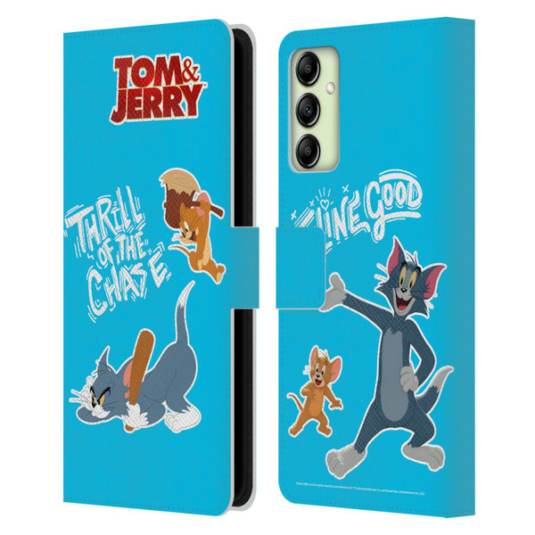 Tom And Jerry Movie (2021) Graphics Characters 2 Leather Book Wallet Case Cover For Samsung Galaxy A14 5G