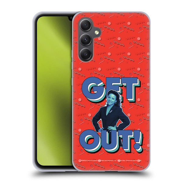 Seinfeld Graphics Get Out! Soft Gel Case for Samsung Galaxy A34 5G