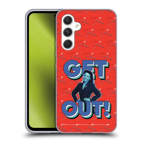 Seinfeld Graphics Get Out! Soft Gel Case for Samsung Galaxy A54 5G