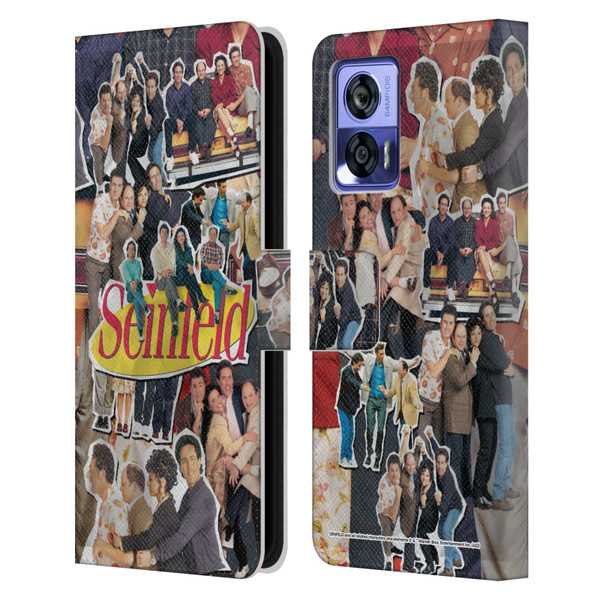 Seinfeld Graphics Collage Leather Book Wallet Case Cover For Motorola Edge 30 Neo 5G