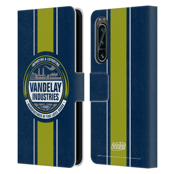 Seinfeld Graphics Vandelay Industries Leather Book Wallet Case Cover For Sony Xperia 5 IV