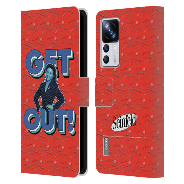 Seinfeld Graphics Get Out! Leather Book Wallet Case Cover For Xiaomi 12T Pro