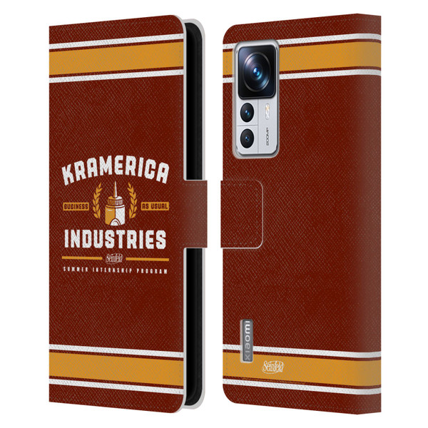 Seinfeld Graphics Kramerica Industries Leather Book Wallet Case Cover For Xiaomi 12T Pro
