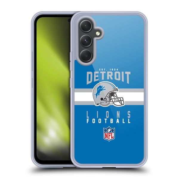 NFL Detroit Lions Graphics Helmet Typography Soft Gel Case for Samsung Galaxy A54 5G