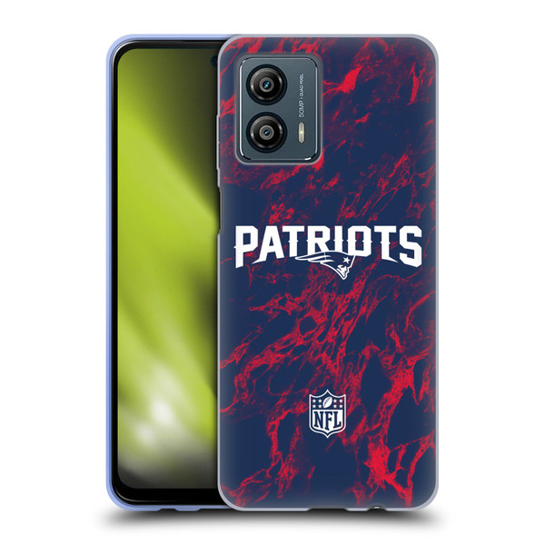 NFL New England Patriots Graphics Coloured Marble Soft Gel Case for Motorola Moto G53 5G