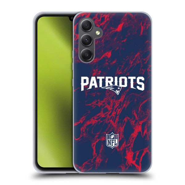 NFL New England Patriots Graphics Coloured Marble Soft Gel Case for Samsung Galaxy A34 5G