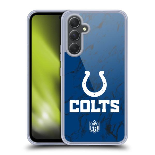NFL Indianapolis Colts Graphics Coloured Marble Soft Gel Case for Samsung Galaxy A54 5G