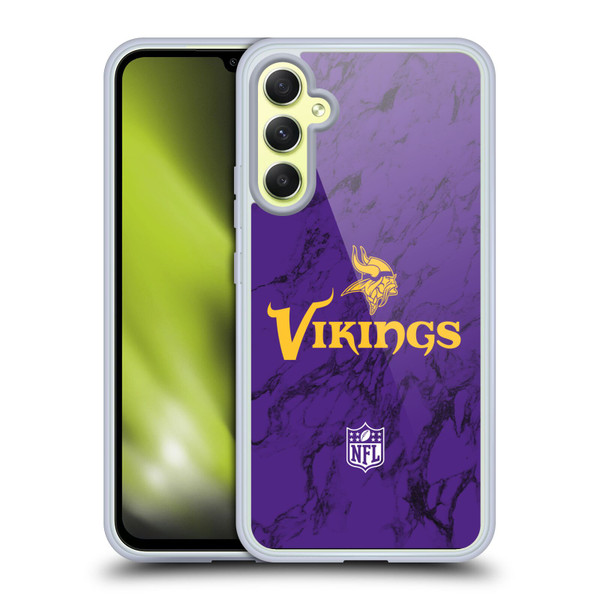 NFL Minnesota Vikings Graphics Coloured Marble Soft Gel Case for Samsung Galaxy A34 5G