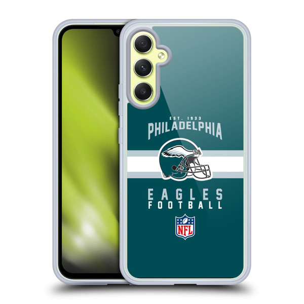NFL Philadelphia Eagles Graphics Helmet Typography Soft Gel Case for Samsung Galaxy A34 5G