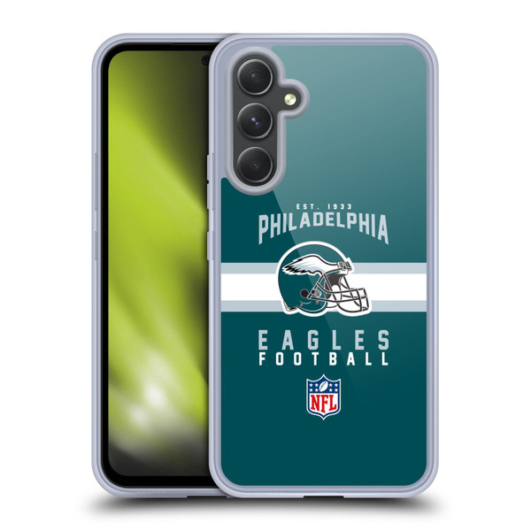 NFL Philadelphia Eagles Graphics Helmet Typography Soft Gel Case for Samsung Galaxy A54 5G