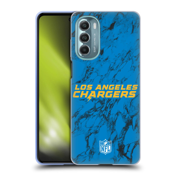 NFL Los Angeles Chargers Graphics Coloured Marble Soft Gel Case for Motorola Moto G Stylus 5G (2022)