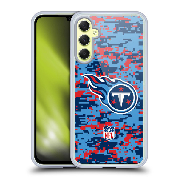 NFL Tennessee Titans Graphics Digital Camouflage Soft Gel Case for Samsung Galaxy A34 5G
