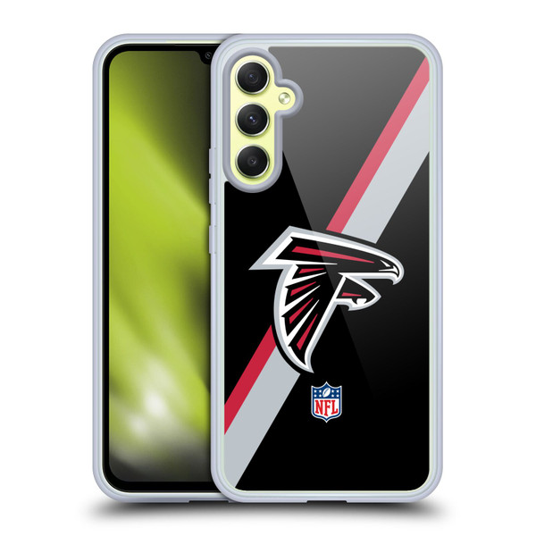 NFL Atlanta Falcons Logo Stripes Soft Gel Case for Samsung Galaxy A34 5G
