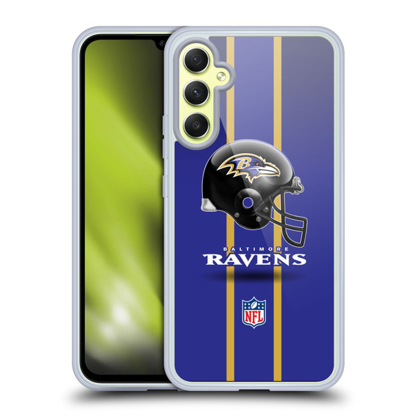 NFL Baltimore Ravens Logo Helmet Soft Gel Case for Samsung Galaxy A34 5G