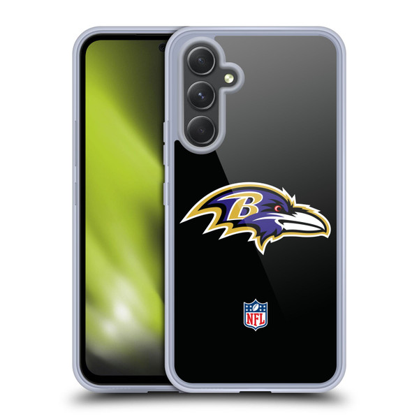 NFL Baltimore Ravens Logo Plain Soft Gel Case for Samsung Galaxy A54 5G