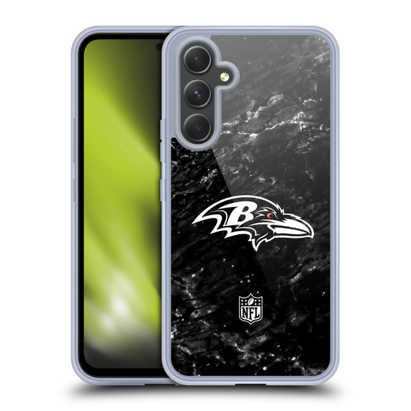 NFL Baltimore Ravens Artwork Marble Soft Gel Case for Samsung Galaxy A54 5G