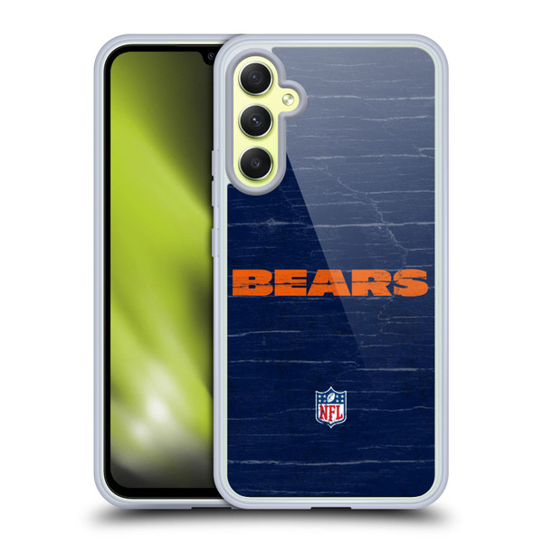 NFL Chicago Bears Logo Distressed Look Soft Gel Case for Samsung Galaxy A34 5G