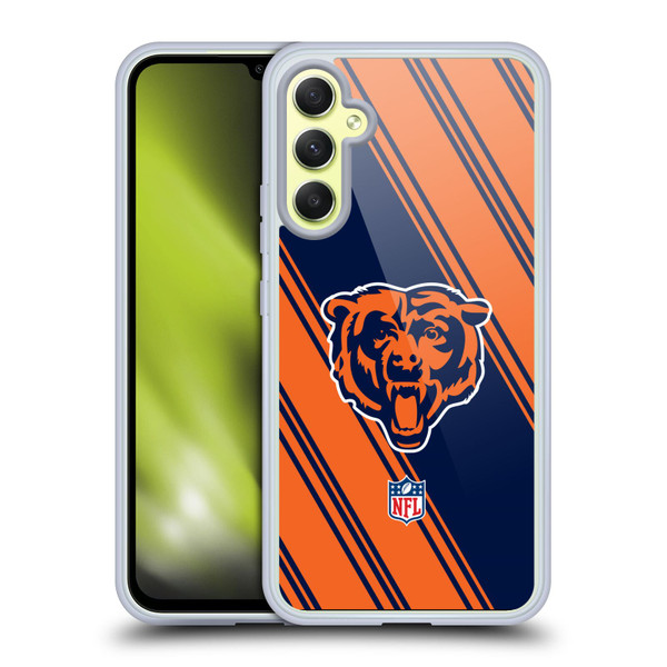 NFL Chicago Bears Artwork Stripes Soft Gel Case for Samsung Galaxy A34 5G