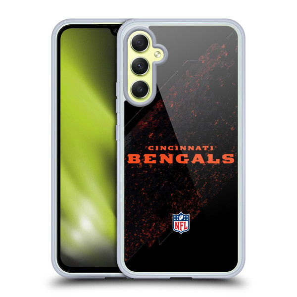 NFL Cincinnati Bengals Logo Blur Soft Gel Case for Samsung Galaxy A34 5G
