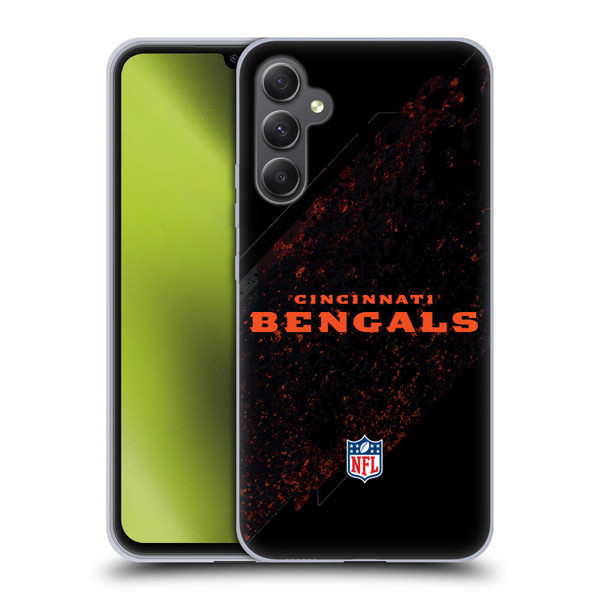 NFL Cincinnati Bengals Logo Blur Soft Gel Case for Samsung Galaxy A34 5G