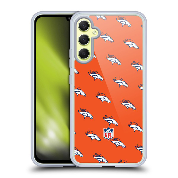 NFL Denver Broncos Artwork Patterns Soft Gel Case for Samsung Galaxy A34 5G