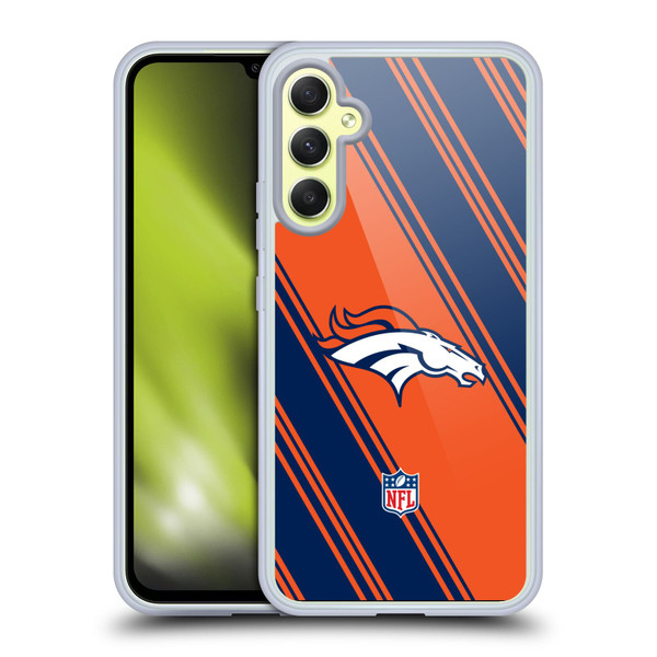 NFL Denver Broncos Artwork Stripes Soft Gel Case for Samsung Galaxy A34 5G