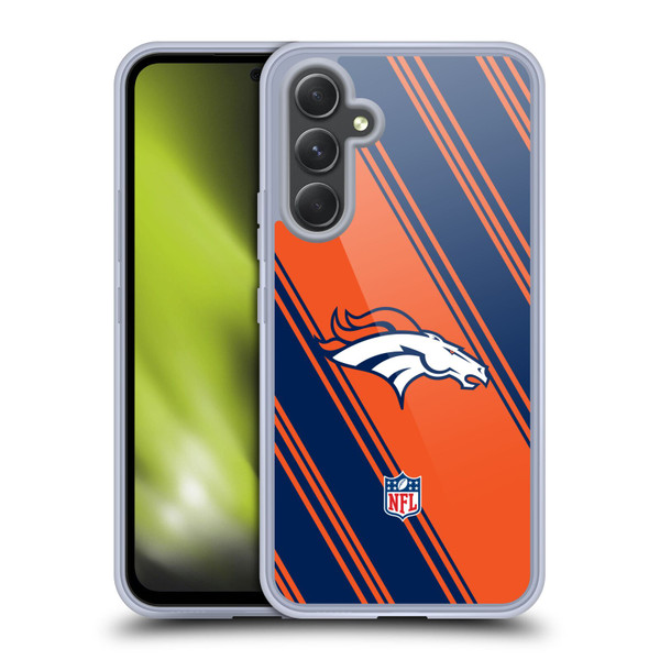 NFL Denver Broncos Artwork Stripes Soft Gel Case for Samsung Galaxy A54 5G