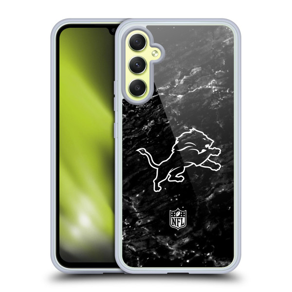 NFL Detroit Lions Artwork Marble Soft Gel Case for Samsung Galaxy A34 5G