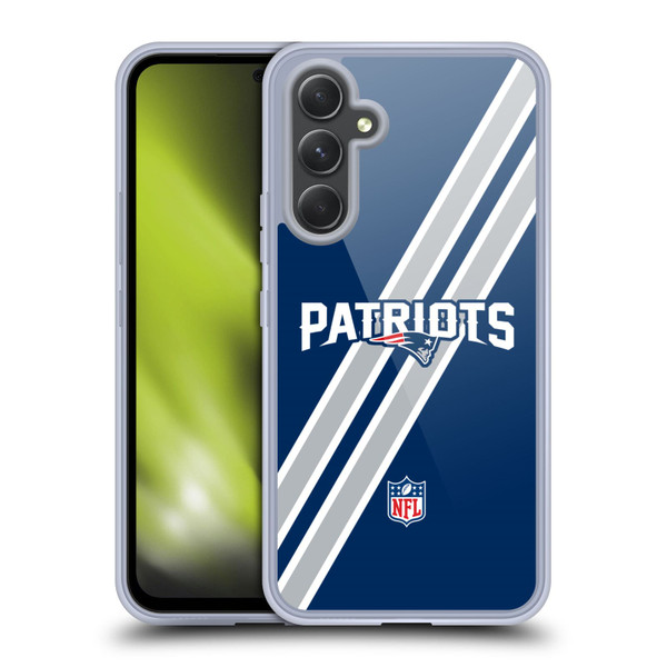 NFL New England Patriots Logo Stripes Soft Gel Case for Samsung Galaxy A54 5G NFL New England Patriots Logo Stripes Soft Gel Case for Samsung Galaxy A54 5G