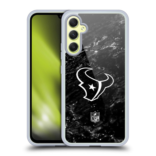 NFL Houston Texans Artwork Marble Soft Gel Case for Samsung Galaxy A34 5G