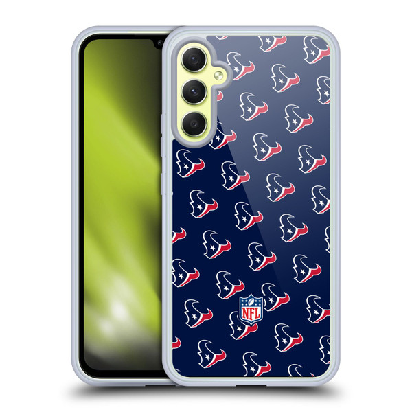 NFL Houston Texans Artwork Patterns Soft Gel Case for Samsung Galaxy A34 5G
