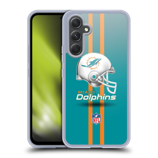 NFL Miami Dolphins Logo Helmet Soft Gel Case for Samsung Galaxy A54 5G