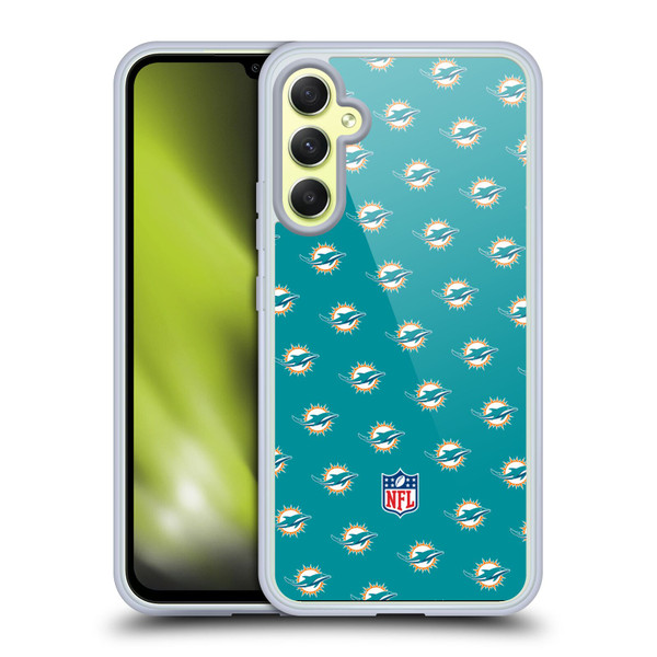 NFL Miami Dolphins Artwork Patterns Soft Gel Case for Samsung Galaxy A34 5G